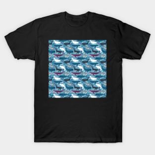 Dolphins Pattern T-Shirt